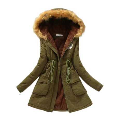 Vinter Ny Koreansk Mellanlång Bomullsjacka Dam Stor Päls Krage Lammsullsjacka Plus Sammet Förtjockad Lös Bomullsjacka