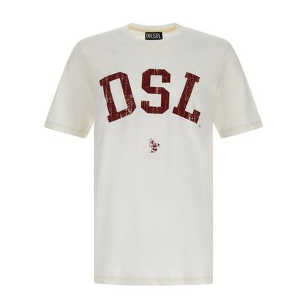 Diesel, T-Shirts Biały, Mężczyzna, Rozmiar: M