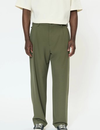 Matinique Machino Pleat Pants - Khaki green - 30