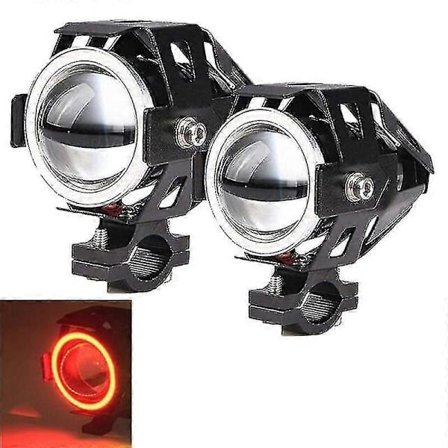 125w Motorsykkel Frontlykt U7 Led Moto Kjørelys Bil Tåkelys Spot Head Light Lampe Angel Eye Motor