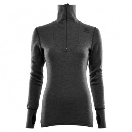 Aclima DoubleWool Polo Shirt Zip Woman Marengo/Jet Black - L