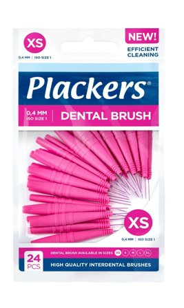 Plackers Dental Brush mellomromsbørste 0,4 mm XS, 24 stk