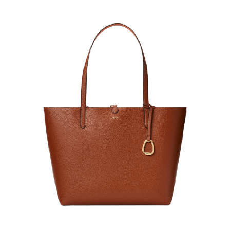 Lauren Ralph Faux-Leather Reversible Tote Handväskor Dam Brun ONESIZE