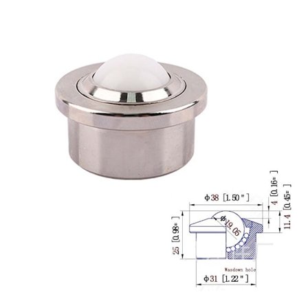 Kuglehjul mini drejelige hjul 4 4