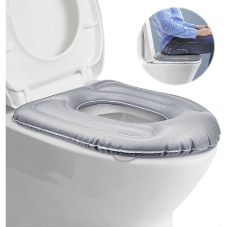 Puhallettava WC-istuin imukupeilla, puhallettava WC-istuimen pehmuste, korkeussäädettävä WC-istuin aikuisille senioreille häntäluukivun lievitykseen