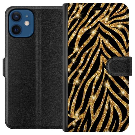 Kompatibelt Lommeboketui til Apple Apple iPhone 12 Gull & Glitter