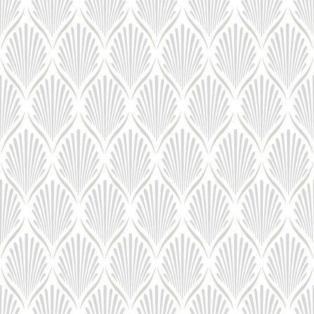 Duro Tapetprov, Lilly 681-01P Blommor & Blad, Vit, L, , Färg & tapeter