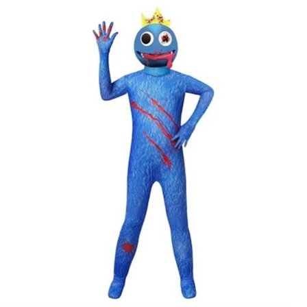 ROBLOX Rainbow Friends Jumpsuit Mask Cosplay Kostume Outfits grøn