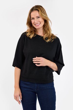 JENSEN - 3/4 Ærmet Stik - Sort