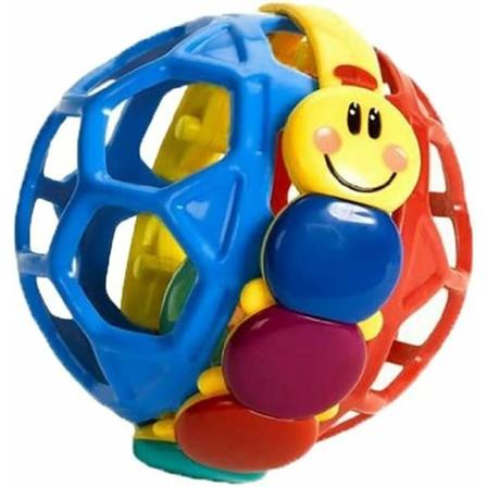 Baby pædagogisk kreativ bøjelig bold walker musik klokke spædbarn legetøj (tilfældig farve)