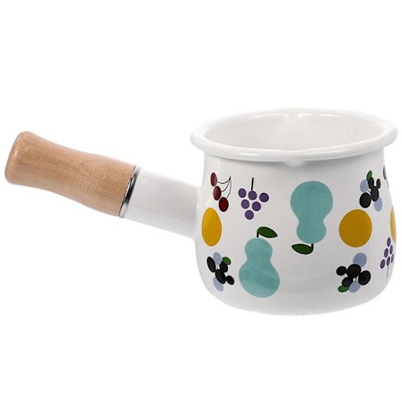 2025 New Model Enamelled Cookware Enamel Milk Pan Cooking Daily Use Purple 19.5X10.7X8.5CM Milk Heating 1pc
