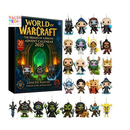 World of Warcraft Julekalender Overraskelsesgave til julepynt og gave, adventskalender, for fans eller barn