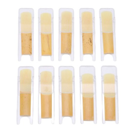 10 stk Sopransaksofon Reed 2.5 Bb B Flat Saks Reeds Tilbehør Sett Kit for Klarinett