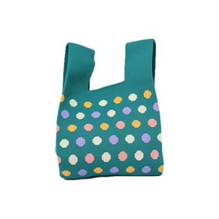 Strik Håndtaske Tote Bag BLÅ