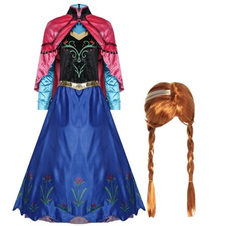 Frossen Prinsesse Anna Cosplay Kostyme, Voksenversjon, Frossen Elsa Cosplay Kostyme, One Size Fits All