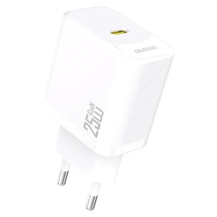Dudao USB-C GaN-vegglader 25 W med Power Delivery – Hvit