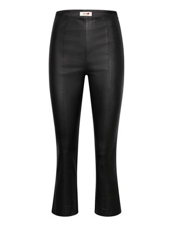 Mmsarah Leather Legging Trousers Leather Leggings/Bukser Svart MOS MOSH*Betinget Tilbud