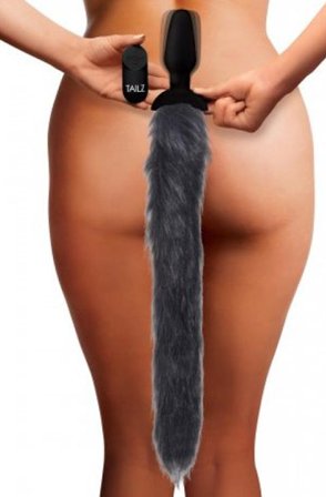 Tailz Vibrating Anal Plug With Fox Tail