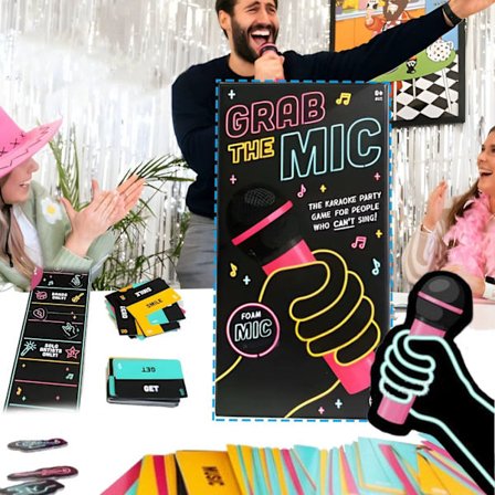 Grab The Mic Party Spel Greppa mikrofonen partyspel pussel röststyrning kul