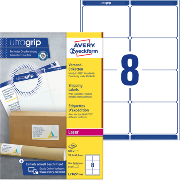 Brevklistremerke Hvit 99,1x67,