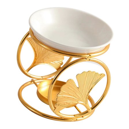 Temperatur essentiel oliebrænder keramisk diffuser for en luksuriøs duftoplevelse, bladeformede designs