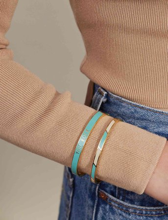 Design Letters Word Candy Bangle - Blue - ONE SIZE