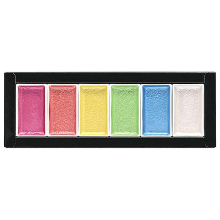 ZIG Kuretake Gansai Tambi Akvarel sæt 6 stk Pearl Colors