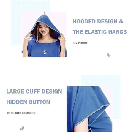 Hurtigtørrende Skiftekåbe Opbevaringskasse Mikrofiber Surf Poncho