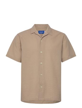 Joreaster Palma Seersucker Shirt Ss Ln Jack & J S Beige