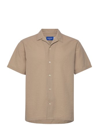 Joreaster Palma Seersucker Shirt Ss Ln Beige Jack & J S