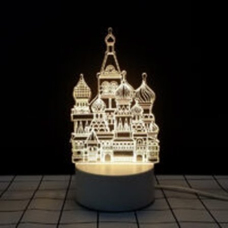 3D LED Varmvit nattlampa USB skrivbord sovrum LED-lampa ca