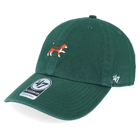 47 Brand - Grün Unconstructed Cap - Dog Base Runner Icon 47 Clean Up Dark Green Dad Cap @ Hatstore