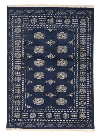 Oosters Pakistan Bokhara 2Ply Vloerkleed 138X195 Zwart/Donkergrijs Wol, Pakistan