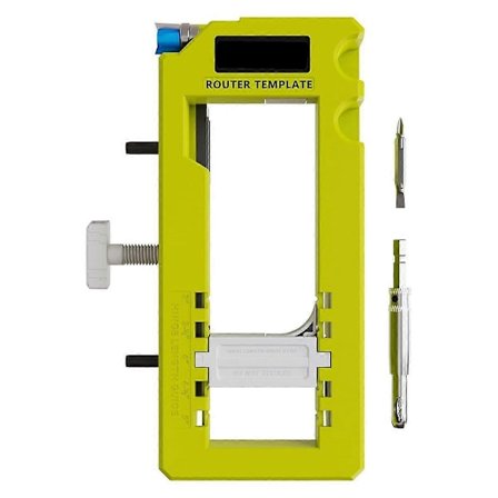 Dörrgångjärnsmall, Dörrgångjärnsfräs, Gångjärnsinstallationskit, Dörrgångjärnsfräsmall för 3 tum till 5 tum gångjärn