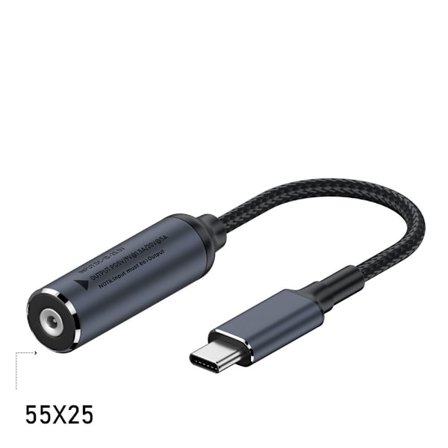 DC till typ C-omvandlare Laddningskabel för bärbar dator 5,5X2,5MM 5,5X2,5MM