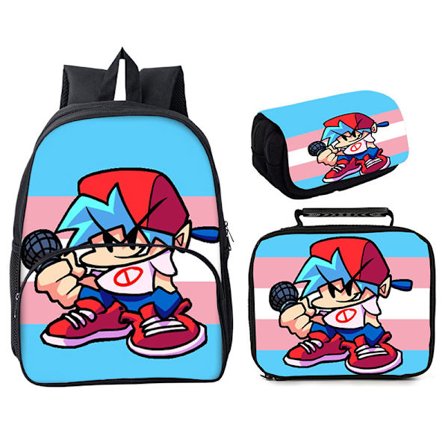 Friday Night Funkin tredelad skolväska Style 5