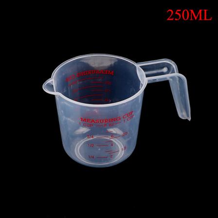 Klar måttbägare i plast 250/500/1000 ml vätska 250ML