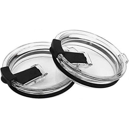 Erstatningslokk for 20oz, 30oz Tumbler - Sprutsikker, lekkasjesikker og kompatibel med sugerør (20oz svart) (Fww)