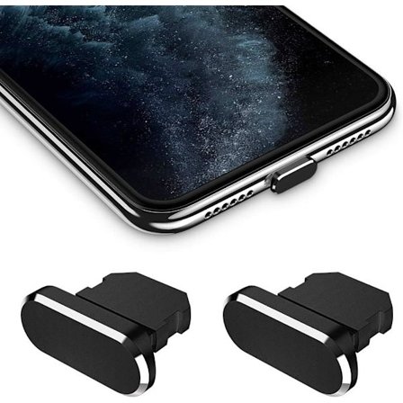 Dammplugg for iPhone 14/14 Plus/14 Pro Max/13/12 Pro/12/12mini/11/11Pro/SE/X/XR/XS, 2-pakning bærbar dammplugg med veske Anti-tap-klemme Beskyttelse 