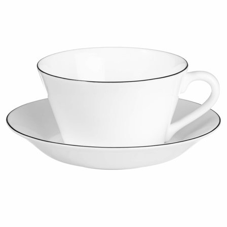 Gustavsberg Natur Snøhvit tekopp med skål, 250 ml