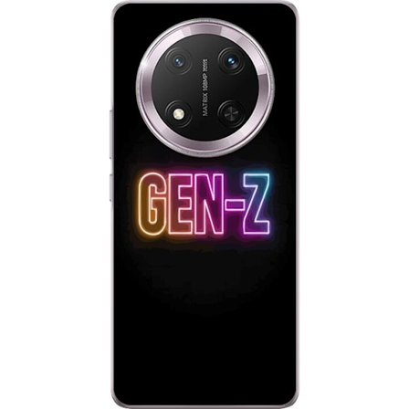 Yhteensopiva Puhelinkuori Honor Honor Magic7 Lite Neontext Gen Z värikkäässä valossa tummaa taustaa vasten modernissa digitaalisessa tyyliissä