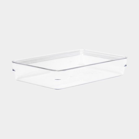 Förvaringslåda i plast - Nordiska Plast Flexible Clear, glasklar, 215 x 140 x 40 mm, 800 ml