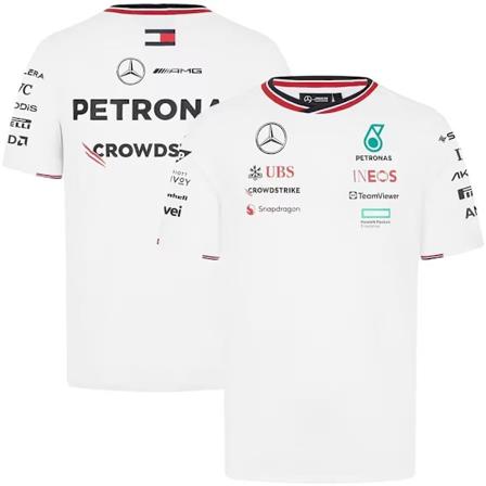 2024 F1 Offisiell Team Racing T-skjorte Herre Formel 1 Topper Hvit S White S