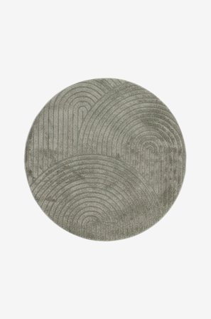 KM Home - Luggmatta Genova Zen rund - Grön - Slätvävda mattor - 160 - Från Homeroom