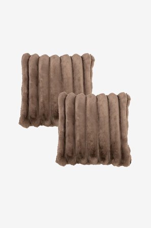 Redlunds - Brooklyn fodral 50x50 2-pak - Brun - Pyntepuder & pudebetræk - 50X50 - Fra Homeroom