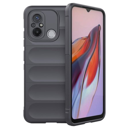 Pehmeä kahva muotoiltu kuori Xiaomi Poco C55 / Xiaomi Redmi 11A / Xiaomi Redmi 12C - Tummanharmaa