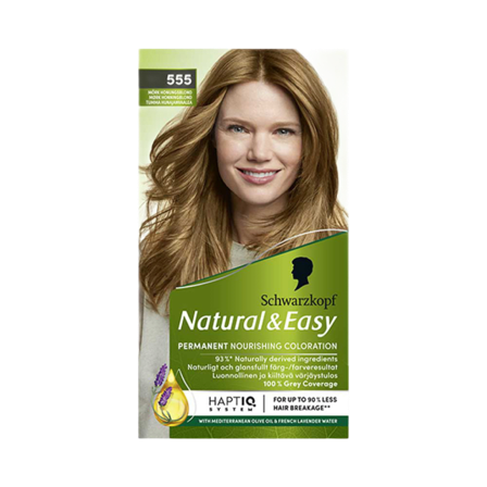 Schwarzkopf Natural & Easy 555 Dark Honey Blond Hårfärg Unisex Guld 143ml