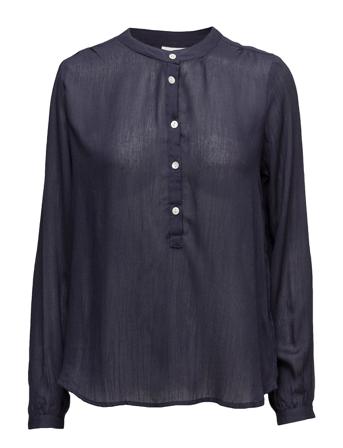 Karla Amber Shirt Bluse Langermet Blå Kaffe