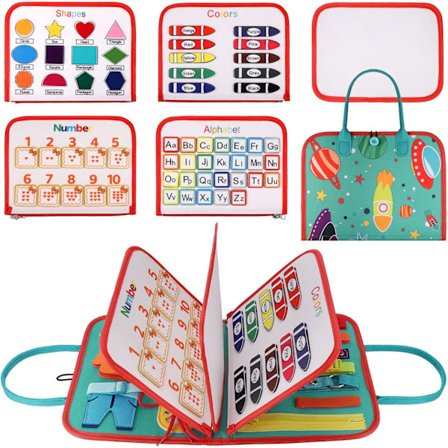 Lasten oppimislauta, 20 in 1 oppimislauta, 5-sivuinen lasten lelu varhaislapsuuden älylliseen kehitykseen 1–5-vuotiaille