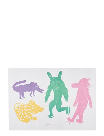 Four Creatures - Multi - 50X70 Home Kids Decor Posters & Frames Posters Abstract Posters Multi/mönstrad MADO